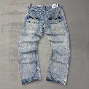 Vintage Helix Y2K Men's Slim Boot Cut Jeans Light Wash Edgar Denim Size 34 x 30